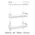 Wall Mounted 3 Tier Accessories Shower Corner Shelves