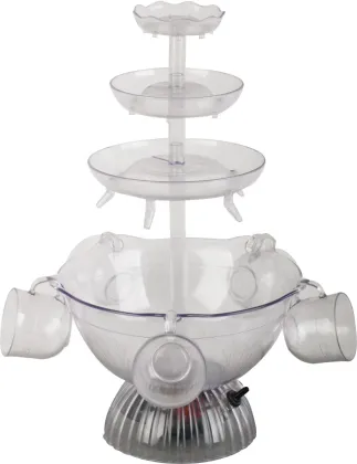 Electric Wine Fountain for Home Parties: A Durable Plastic Cocktail Fontaine with 1-Year Warranty