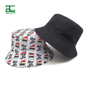 ALLCH Unisex Christmas Printed Logo Bucket Hat for Plaid Style Streetwear
