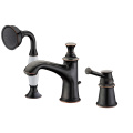 Oil Rubbed Bronze Bathtub Faucet With Hand Sprayer