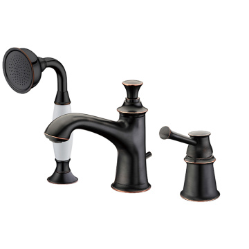 Oil Rubbed Bronze Bathtub Faucet With Hand Sprayer