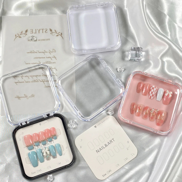 Transparent Large Wholesale Press-On Nail Box with Card Display