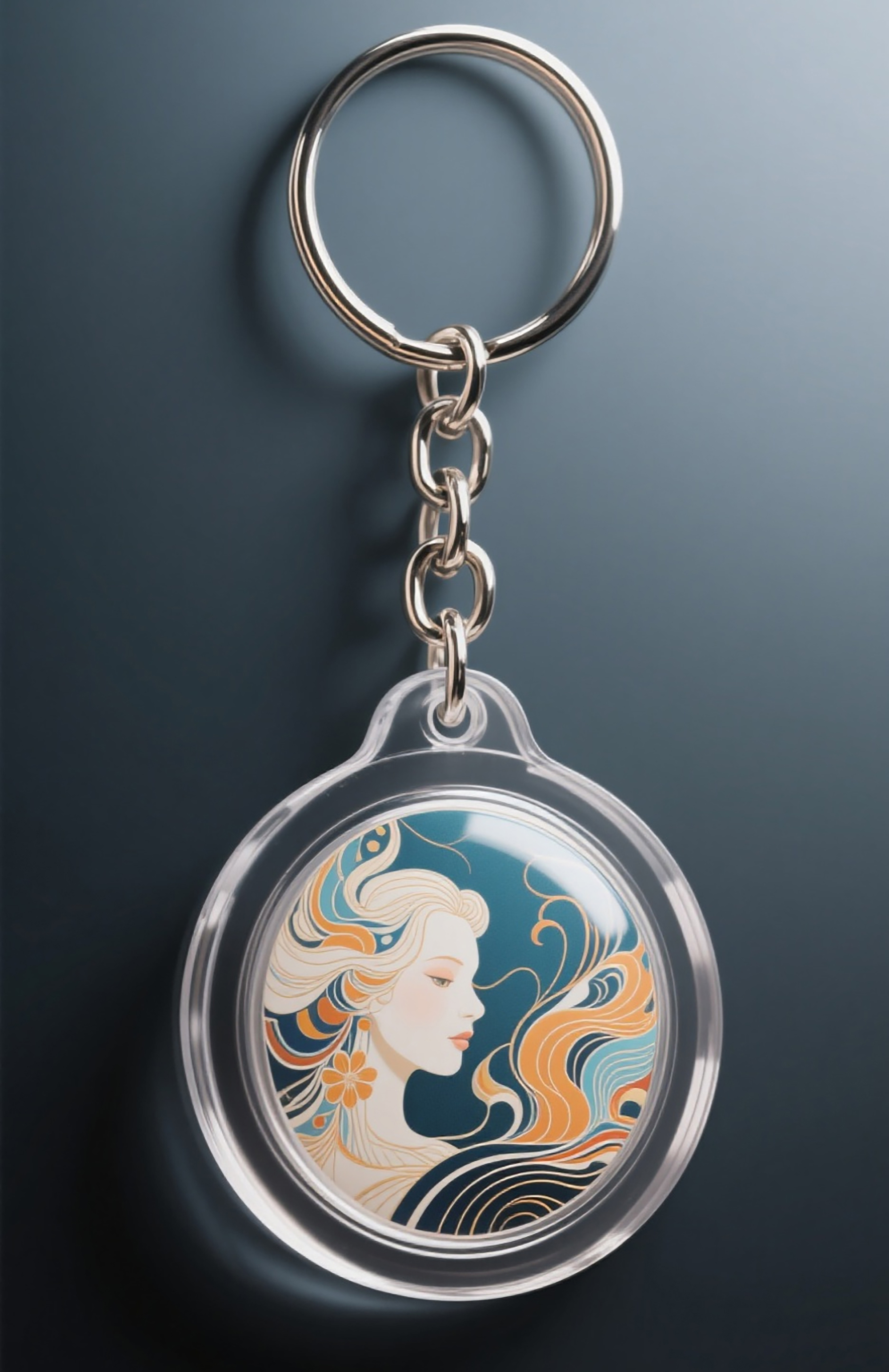 Custom metal personalized keychain