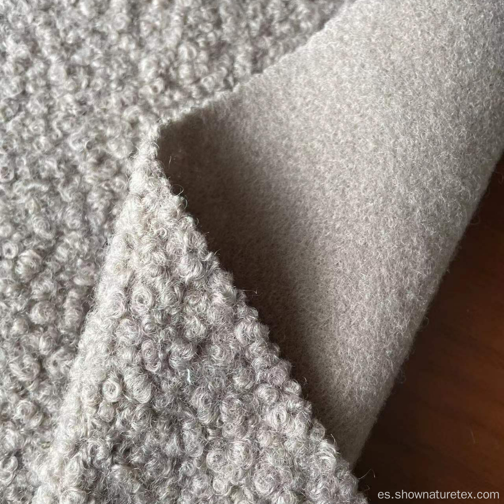 Tela de lana hervida de crepe de punto de punto grueso