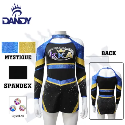 Royal blue girls cheer uniforms