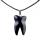 Black Obsidian Tooth Necklace for Women Men Handmade Craved Stone Teeth