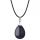 Blue Sandstone 25x35mm Teardrop Pendant Necklace women Men