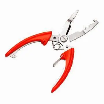 Multi-tool, Piler, Made of Stainless Steel with Red Plastic Handle