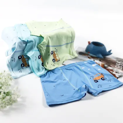 2-12 Years Boys' Cotton Underwear Breathable Boxer Pants for Kids