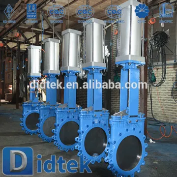 Pneumatic cast steel knife gate valve