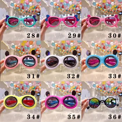 Plastic Floral Brown Sun Glasses UV400 for Little Girls