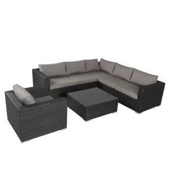 waterproof patio outdoor furniture garden rattan sofa set