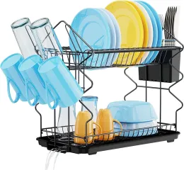 Premium Double Tier Organizer Kitchen Dish Rack