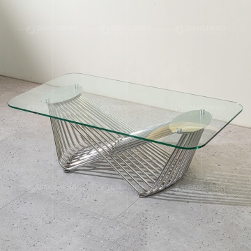 Tables centrales contemporaines et ensembles de meubles de salon avec verre trempé par Qiancheng meubles
