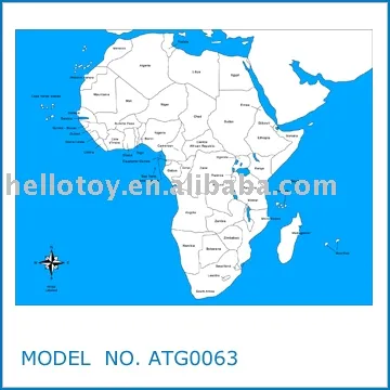 Montessori Toys - Africa Control Map - Labeled (ATG0063)