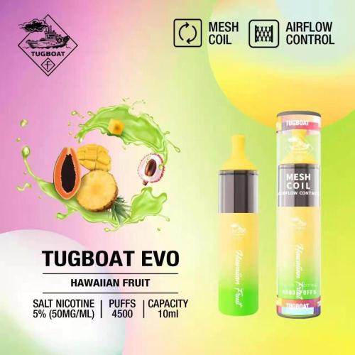 थोक tugboat evo डिस्पोजेबल vape डिवाइस 4500 पफ्स