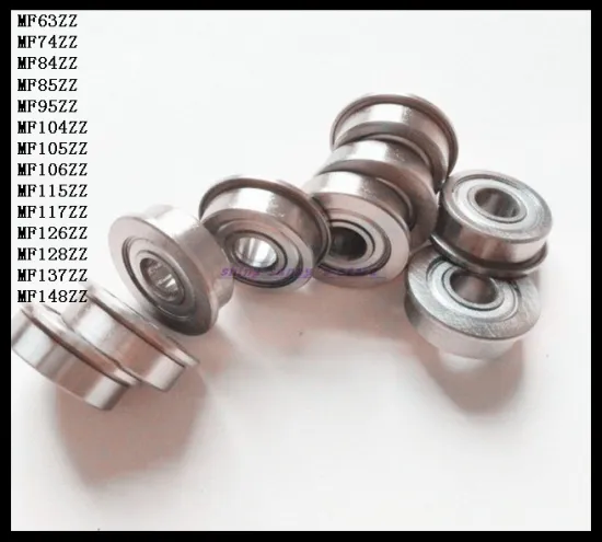 30pcs/Lot MF95ZZ, MF104ZZ, MF105ZZ, MF106ZZ, MF115ZZ Flange Bearing Thin Wall Deep Groove Ball Radial Ball Bearing Brand New