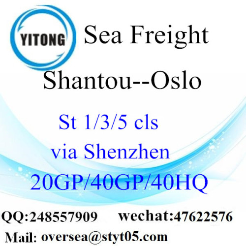 Shantou Port mare che spediscono a Oslo