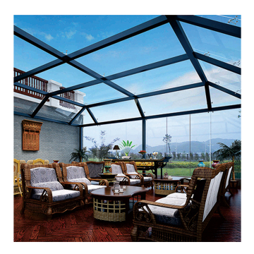 Aluminium Frame Glass House Triangle Roof Garden Room