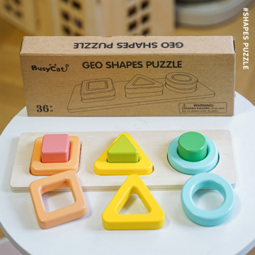 Montessori-Style Geometric Shape Matching Διαλογή και στοίβαξη ξύλου: Ενίσχυση της πρώιμης μάθησης μέσω του παιχνιδιού