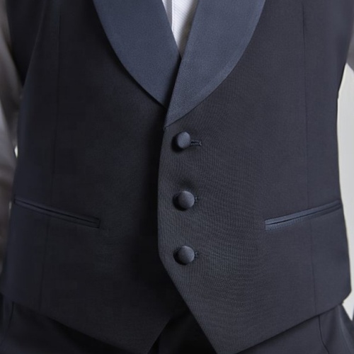Latest Design Black Wool Fabric Men's Tuxedo Suit