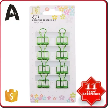 19mm creative metal hollow colorful Binder Clips custom color binder clip