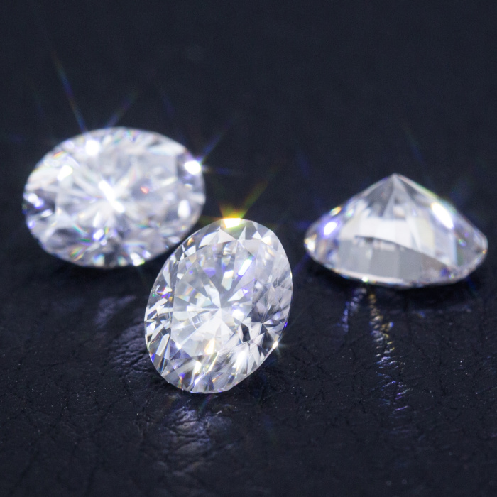 9 × 11mm puting moissanite oval belgian cut