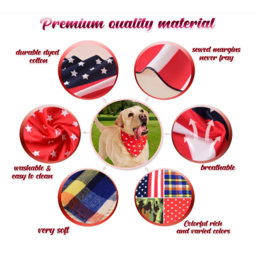 4Pcs Washable Dog Bandana