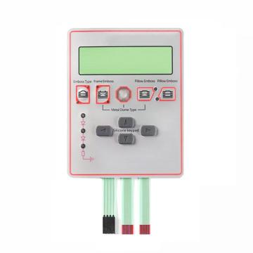 Teclado de botón táctil de interruptor de membrana médica