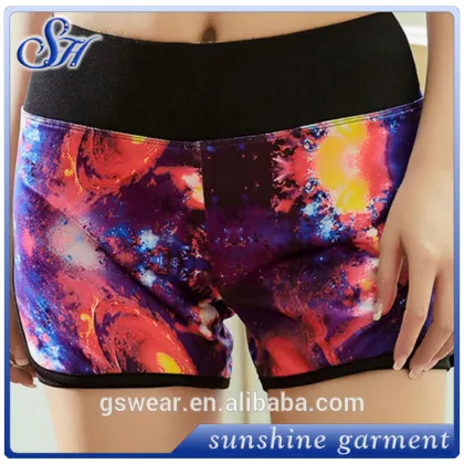 wholesale sports shorts summer shorts for women colorful printed high brand