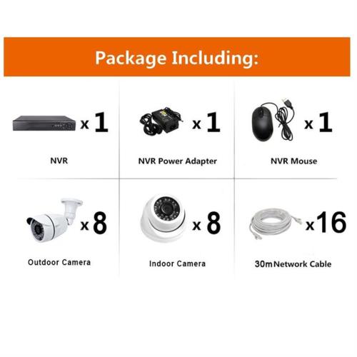 H.265 16chs 4.0MP Security Surveillance Poe NVR Systems