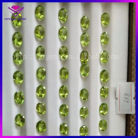 Oval Natural Peridot Gemstone Loose 8*9mm China Precious Stone