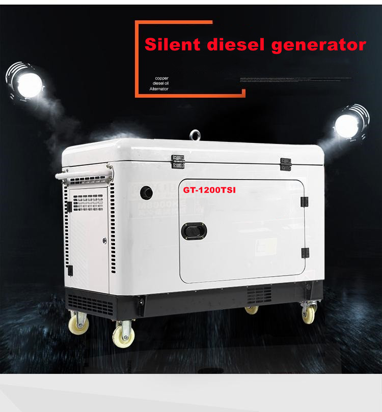 5KW-15KW مولد ديزل صامت من أربع عجلات