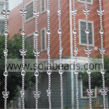 Doorzichtige 30 mm &amp; 18 mm en 8 mm bedrade plastic kralen Garland Trim