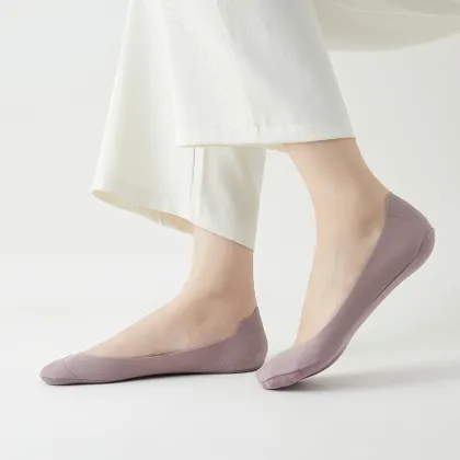 Casual Summer Women's Soft Cotton Invisible Boat Socks
