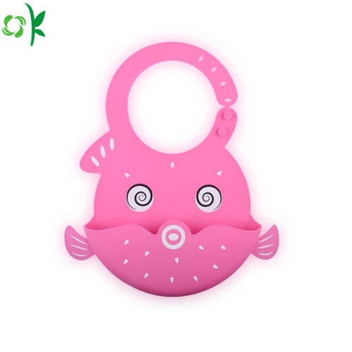 BPA Free Cute Silicone Baby Bib för utsidan