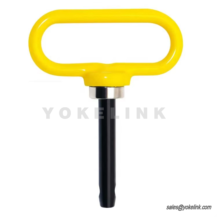 Știft magnetic de remorcă de 12 mm cu știft de cârlig pentru cârlig, mâner galben, știfturi de remorcă