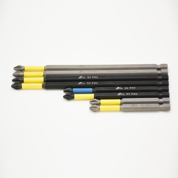 impact screwdriver bits with color tube phosphated black finish