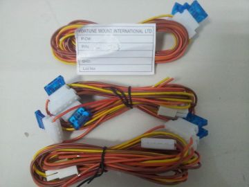 1000mm Car Wire Harness Assembly With Amp 2x3f Connector, 6wires Automotive Wiring Harness Assembly