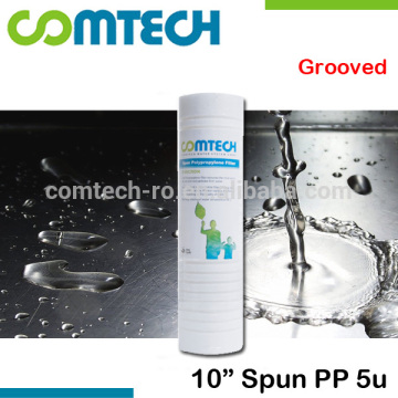 10 Inch Spun Grooved Spun PP Water Filter Cartridge