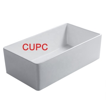 White Rectangular Single Bowl Laundry Bathroom Ceramic Kitchen Sink in Pakistan
