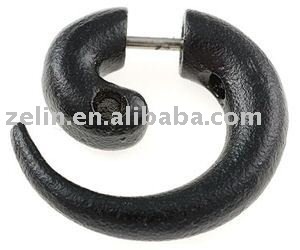 Fake 2g 6mm Ear Plug Talon Spiral 2 gauge AZFS,ear jewelry,body jewelry