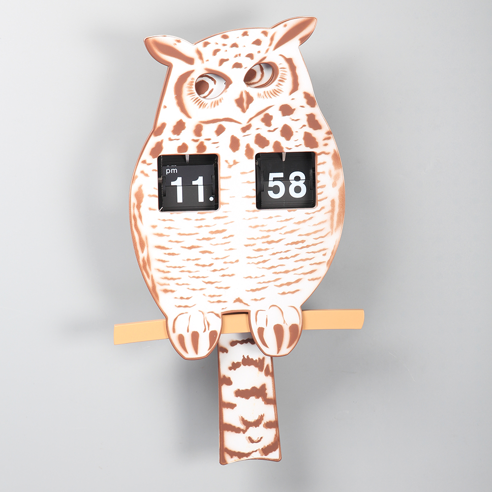 Interesting Owl-shape Flip Clock