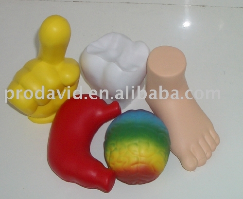 Stress balls in human organ parts