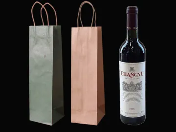 Paper Twisted Handle Wine Bag