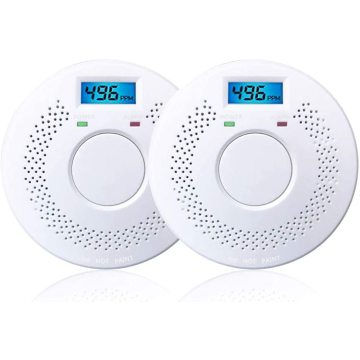 Pantalla LED al por mayor alarma de humo fotoeléctrica hogar co combinación detector de humo y monóxido de carbono