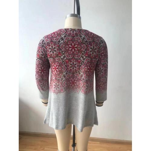 LADIES GRAY HATCHI HÀNG ĐẦU VỚI CREW NECK