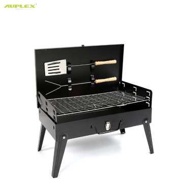 Outdoor Portable BBQ Charcoal Grill Foldable Picnic Furnace Type Barbecue Grill with Accessories