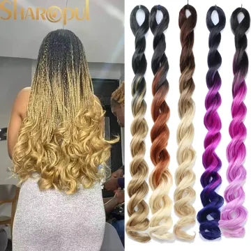 Attachments hair braids 24inch Spiral deep curl ombre braiding hair extensions for braids