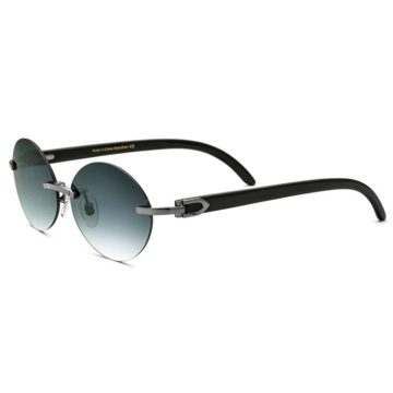 Round Buffalo Horn Sunglasses